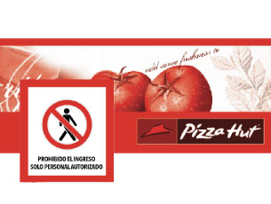 PIZZA HUT. Señalética